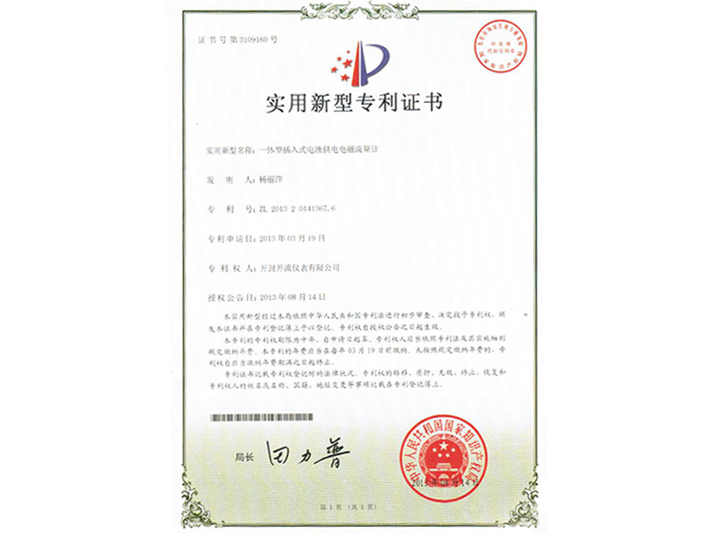 一体型插入式电池供电专利